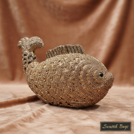 Fish Shape Crystal- Gold