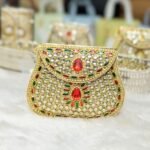 Shahi ruby clutch mini- Gold