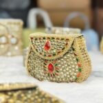 Shahi ruby clutch mini- Gold - Image 2