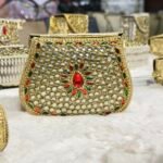 Shahi ruby clutch mini- Gold - Image 5