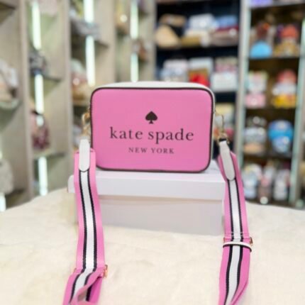 Kte Spde pink white broad belt